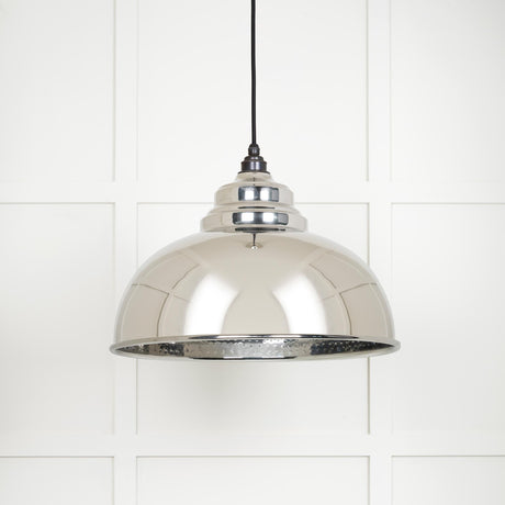 From The Anvil - Hammered Nickel Harborne Pendant | Sku. 45472 | Trade Door Handles.