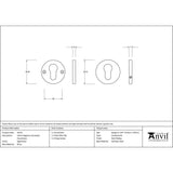 From The Anvil - Aged Brass 52mm Regency Concealed Escutcheon | Sku. 45473 | Trade Door Handles.