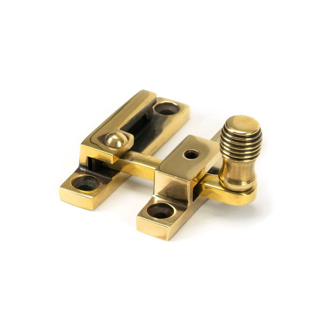 From The Anvil - Aged Brass Beehive Quadrant Fastener - Narrow | Sku. 45480 | Trade Door Handles.