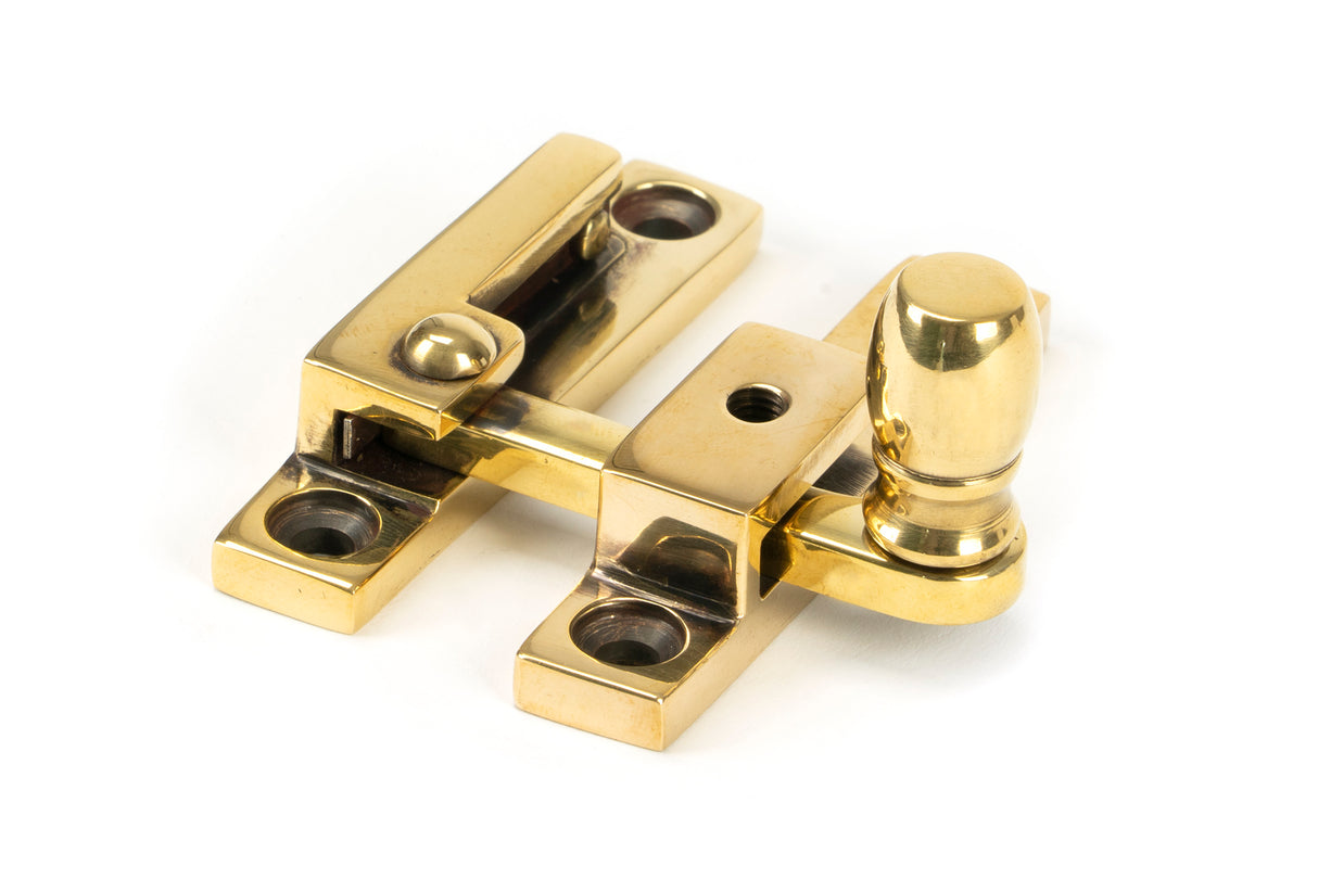 From The Anvil - Aged Brass Mushroom Quadrant Fastener - Narrow | Sku. 45481 | Trade Door Handles.