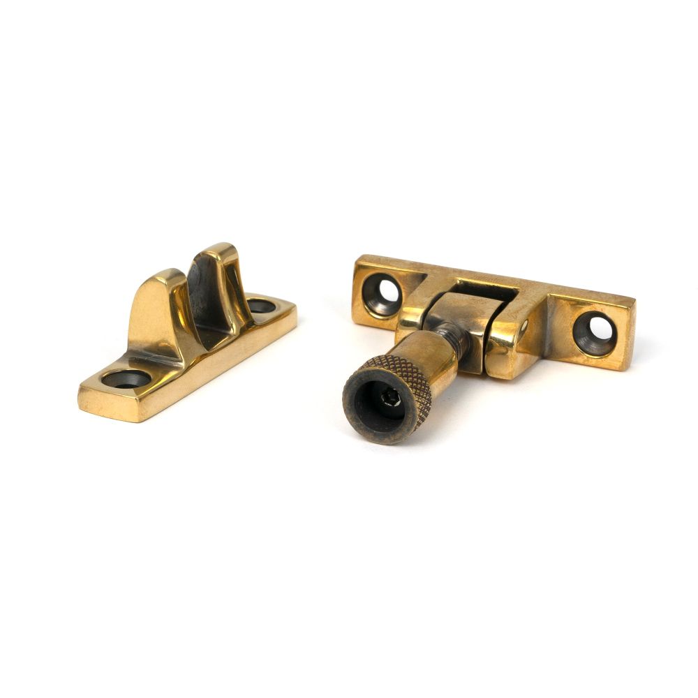 From The Anvil - Aged Brass Brompton Brighton Fastener - Narrow (Square) | Sku. 45490 | Trade Door Handles.