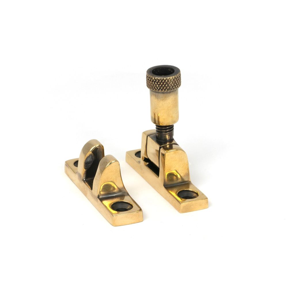 From The Anvil - Aged Brass Brompton Brighton Fastener - Narrow (Square) | Sku. 45490 | Trade Door Handles.