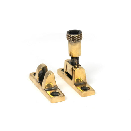 From The Anvil - Aged Brass Brompton Brighton Fastener - Narrow (Square) | Sku. 45490 | Trade Door Handles.