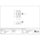 From The Anvil - Aged Brass Beehive Brighton Fastener - Narrow (Square) | Sku. 45492 | Trade Door Handles.