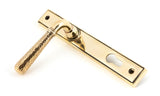 From The Anvil - Aged Brass Hammered Newbury Slimline Espag. Lock Set | Sku. 45498 | Trade Door Handles.