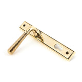 From The Anvil - Aged Brass Hammered Newbury Slimline Espag. Lock Set | Sku. 45498 | Trade Door Handles.