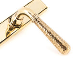 From The Anvil - Aged Brass Hammered Newbury Slimline Espag. Lock Set | Sku. 45498 | Trade Door Handles.