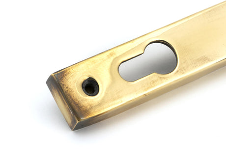 From The Anvil - Aged Brass Brompton Slimline Lever Espag. Lock Set | Sku. 45499 | Trade Door Handles.