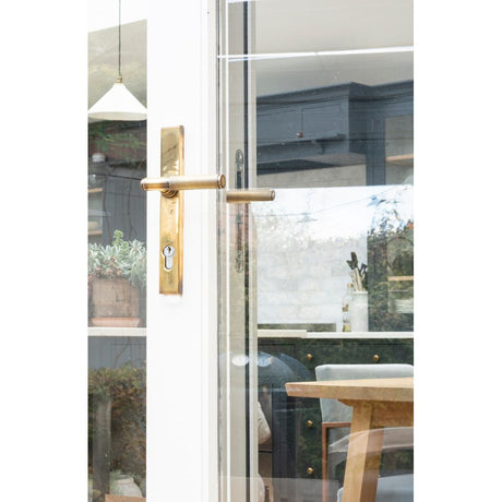From The Anvil - Aged Brass Brompton Slimline Lever Espag. Lock Set | Sku. 45499 | Trade Door Handles.