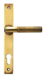 From The Anvil - Aged Brass Brompton Slimline Lever Espag. Lock Set | Sku. 45499 | Trade Door Handles.