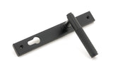 From The Anvil - Matt Black Brompton Slimline Lever Espag. Lock Set | Sku. 45528 | Trade Door Handles.