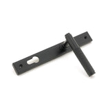 From The Anvil - Matt Black Brompton Slimline Lever Espag. Lock Set | Sku. 45528 | Trade Door Handles.