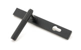 From The Anvil - Matt Black Brompton Slimline Lever Espag. Lock Set | Sku. 45528 | Trade Door Handles.