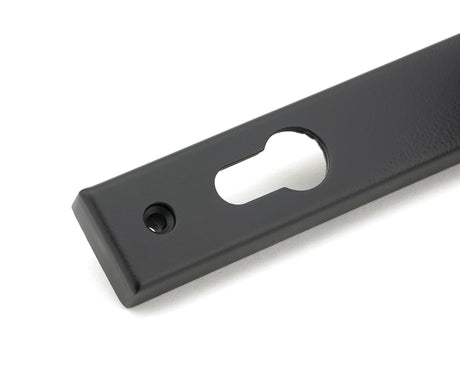 From The Anvil - Matt Black Brompton Slimline Lever Espag. Lock Set | Sku. 45528 | Trade Door Handles.