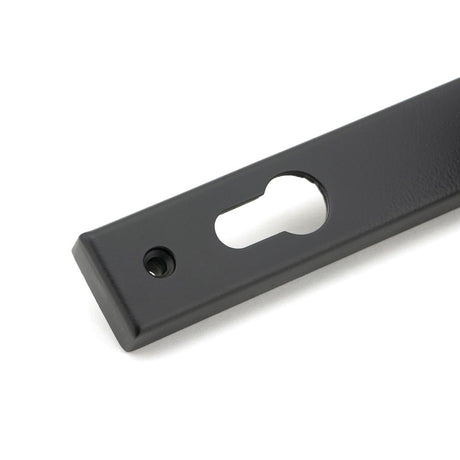 From The Anvil - Matt Black Brompton Slimline Lever Espag. Lock Set | Sku. 45528 | Trade Door Handles.