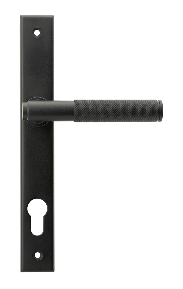 From The Anvil - Matt Black Brompton Slimline Lever Espag. Lock Set | Sku. 45528 | Trade Door Handles.