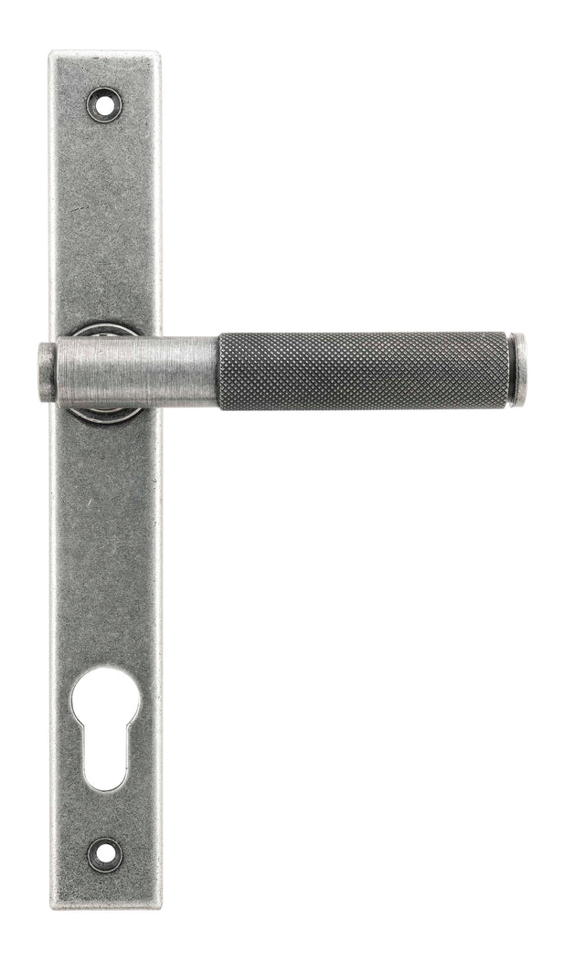 From The Anvil - Pewter Brompton Slimline Lever Espag. Lock Set | Sku. 45529 | Trade Door Handles.