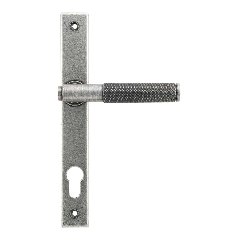 From The Anvil - Pewter Brompton Slimline Lever Espag. Lock Set | Sku. 45529 | Trade Door Handles.