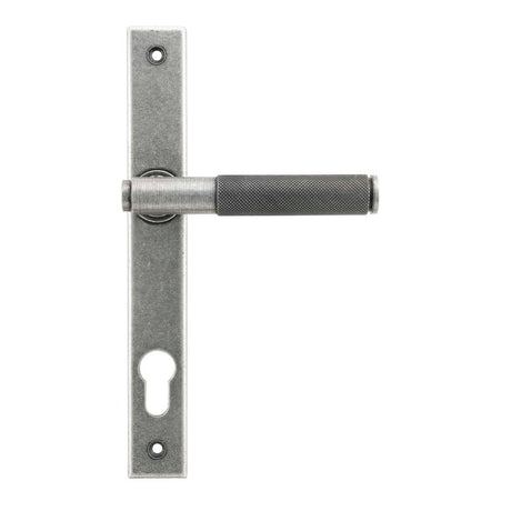 From The Anvil - Pewter Brompton Slimline Lever Espag. Lock Set | Sku. 45529 | Trade Door Handles.
