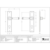 From The Anvil - External Beeswax Regency Lever Espag. Lock Set | Sku. 45590 | Trade Door Handles.
