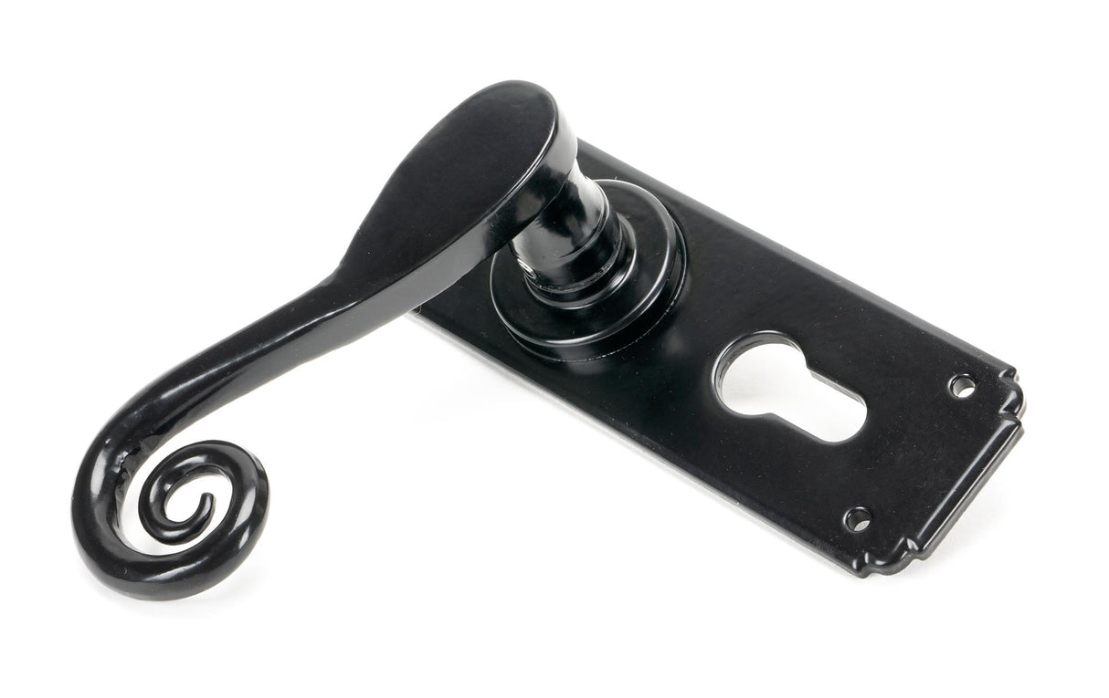 From The Anvil - Black Monkeytail Lever Euro Lock Set | Sku. 45591 | Trade Door Handles.