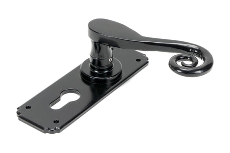 From The Anvil - Black Monkeytail Lever Euro Lock Set | Sku. 45591 | Trade Door Handles.