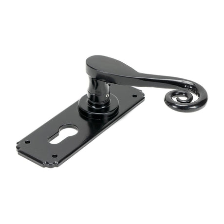 From The Anvil - Black Monkeytail Lever Euro Lock Set | Sku. 45591 | Trade Door Handles.
