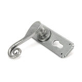 From The Anvil - Pewter Monkeytail Lever Euro Lock Set | Sku. 45592 | Trade Door Handles.