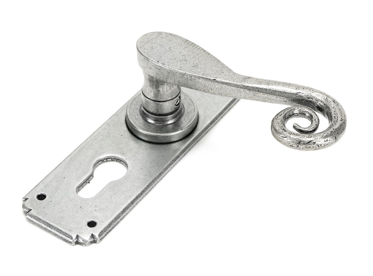 From The Anvil - Pewter Monkeytail Lever Euro Lock Set | Sku. 45592 | Trade Door Handles.