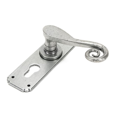 From The Anvil - Pewter Monkeytail Lever Euro Lock Set | Sku. 45592 | Trade Door Handles.