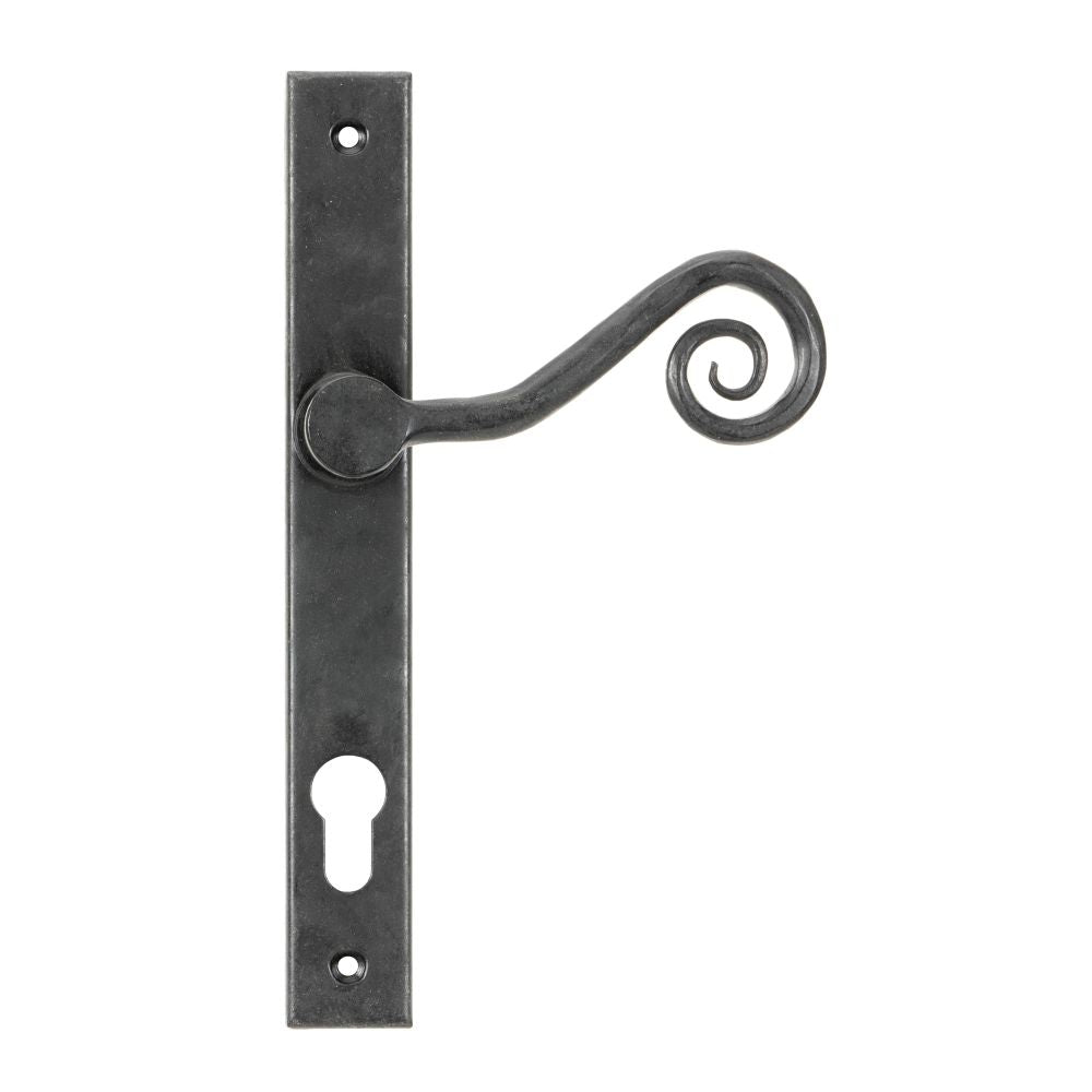 From The Anvil - External Beeswax Monkeytail Slimline Lever Espag. Lock Set - LH | Sku. 45594L | Trade Door Handles.