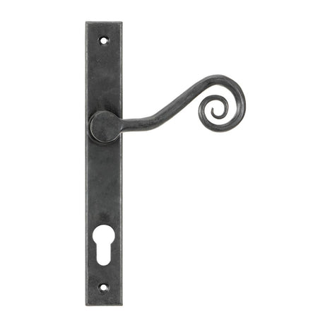From The Anvil - External Beeswax Monkeytail Slimline Lever Espag. Lock Set - LH | Sku. 45594L | Trade Door Handles.