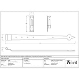 From The Anvil - External Beeswax 35" Hook & Band Hinge - Cranked (pair) | Sku. 45595 | Trade Door Handles.