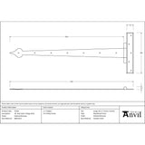 From The Anvil - External Beeswax 36" Barn Door T Hinge (pair) | Sku. 45596 | Trade Door Handles.