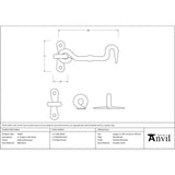 From The Anvil - External Beeswax 4" Forged Cabin Hook | Sku. 45603 | Trade Door Handles.