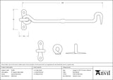 From The Anvil - External Beeswax 8" Forged Cabin Hook | Sku. 45605 | Trade Door Handles.