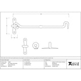 From The Anvil - External Beeswax 10" Forged Cabin Hook | Sku. 45606 | Trade Door Handles.