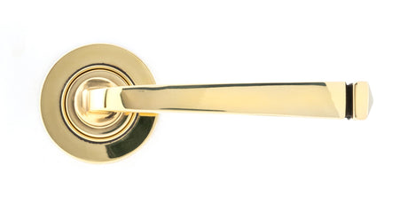From The Anvil - Aged Brass Avon Round Lever on Rose Set (Plain) | Sku. 45611 | Trade Door Handles.