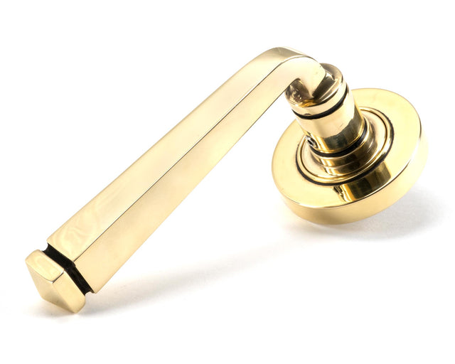 From The Anvil - Aged Brass Avon Round Lever on Rose Set (Plain) | Sku. 45611 | Trade Door Handles.