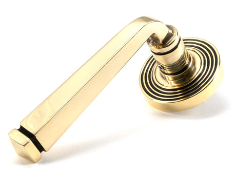 From The Anvil - Aged Brass Avon Round Lever on Rose Set (Beehive) | Sku. 45613 | Trade Door Handles.