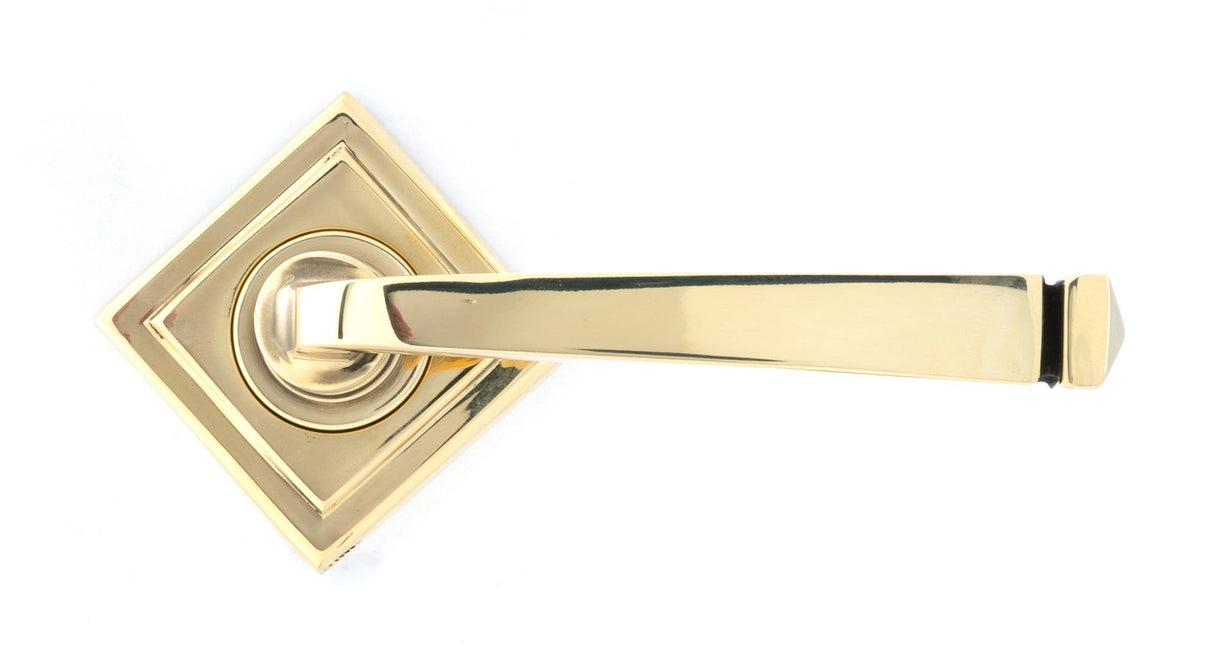 From The Anvil - Aged Brass Avon Round Lever on Rose Set (Square) | Sku. 45614 | Trade Door Handles.