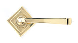 From The Anvil - Aged Brass Avon Round Lever on Rose Set (Square) | Sku. 45614 | Trade Door Handles.