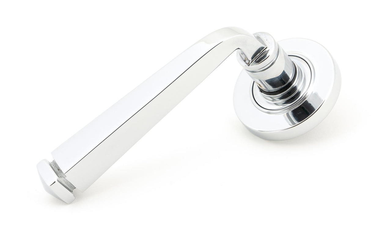 From The Anvil - Polished Chrome Avon Round Lever on Rose Set (Plain) | Sku. 45615 | Trade Door Handles.