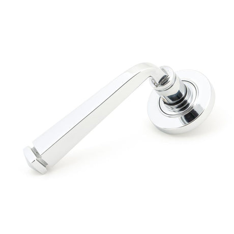 From The Anvil - Polished Chrome Avon Round Lever on Rose Set (Plain) | Sku. 45615 | Trade Door Handles.