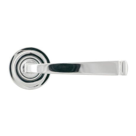 From The Anvil - Polished Chrome Avon Round Lever on Rose Set (Art Deco) | Sku. 45616 | Trade Door Handles.