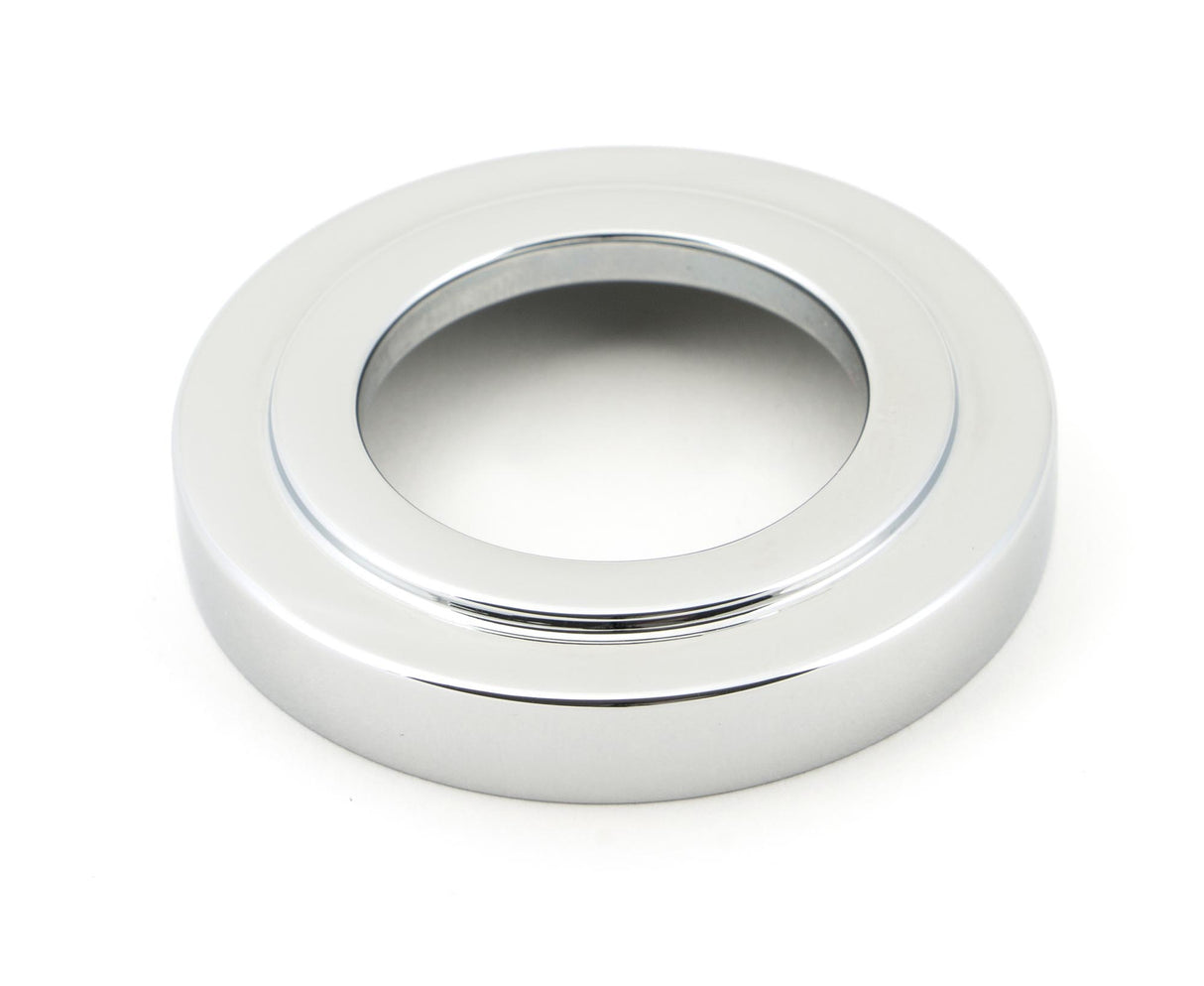 From The Anvil - Polished Chrome Avon Round Lever on Rose Set (Art Deco) | Sku. 45616 | Trade Door Handles.