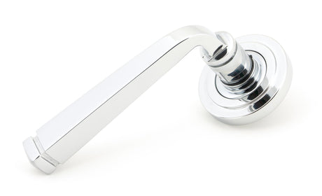 From The Anvil - Polished Chrome Avon Round Lever on Rose Set (Art Deco) | Sku. 45616 | Trade Door Handles.