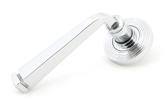 From The Anvil - Polished Chrome Avon Round Lever on Rose Set (Beehive) | Sku. 45617 | Trade Door Handles.