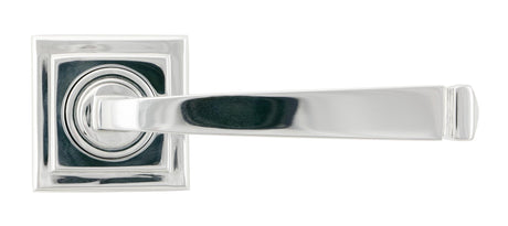 From The Anvil - Polished Chrome Avon Round Lever on Rose Set (Square) | Sku. 45618 | Trade Door Handles.