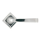 From The Anvil - Polished Chrome Avon Round Lever on Rose Set (Square) | Sku. 45618 | Trade Door Handles.